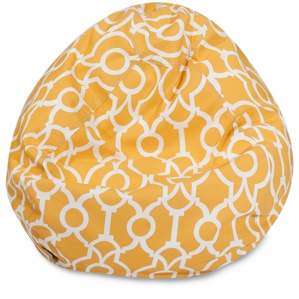 slide 2 of 25, Majestic Home Goods Athens Classic Bean Bag Chair Small/Large Large - Citrus