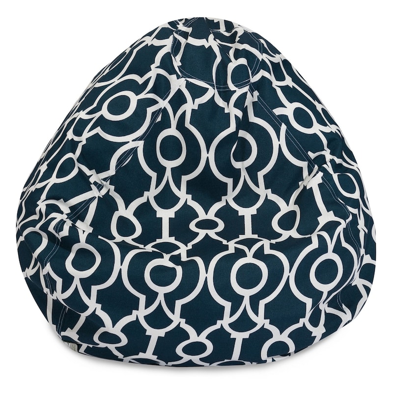 Majestic Home Goods Athens Classic Bean Bag Chair Small/Large - Small - Navy