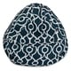 preview thumbnail 22 of 23, Majestic Home Goods Athens Classic Bean Bag Chair Small/Large Small - Navy