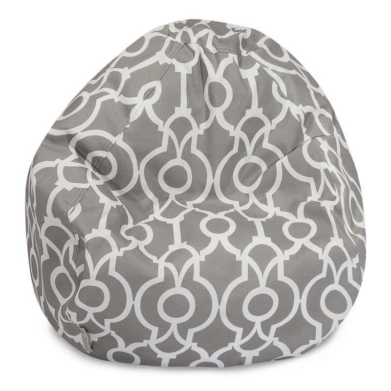 Majestic Home Goods Athens Classic Bean Bag Chair Small/Large - Small - Gray