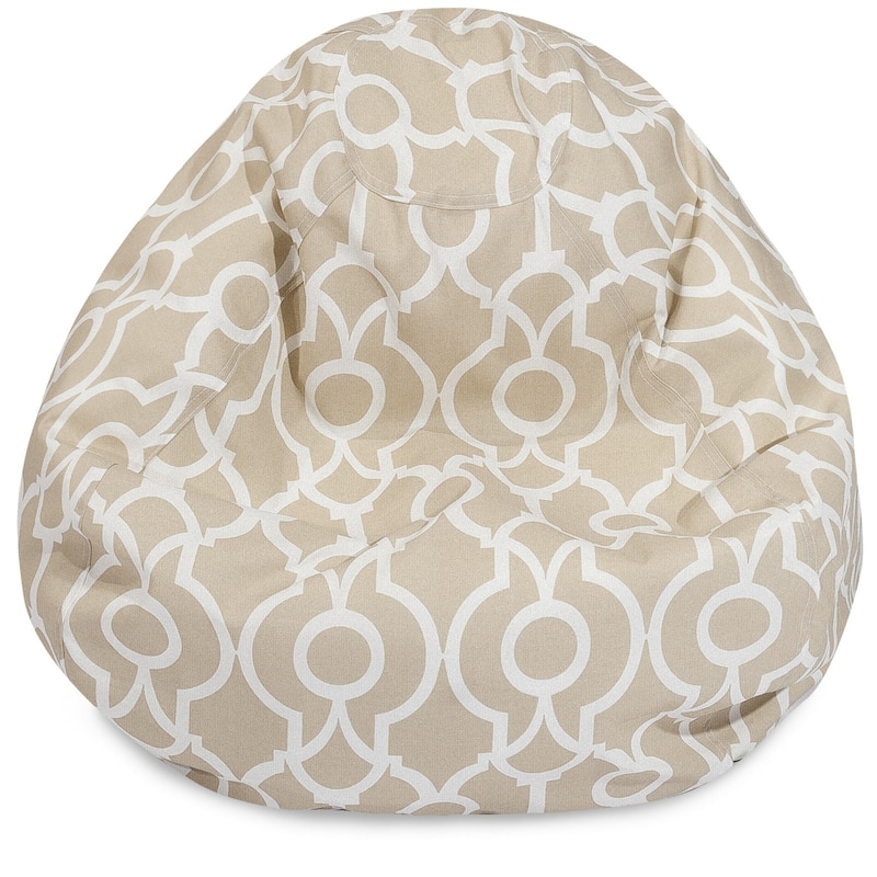Majestic Home Goods Athens Classic Bean Bag Chair Small/Large - Large - Sand