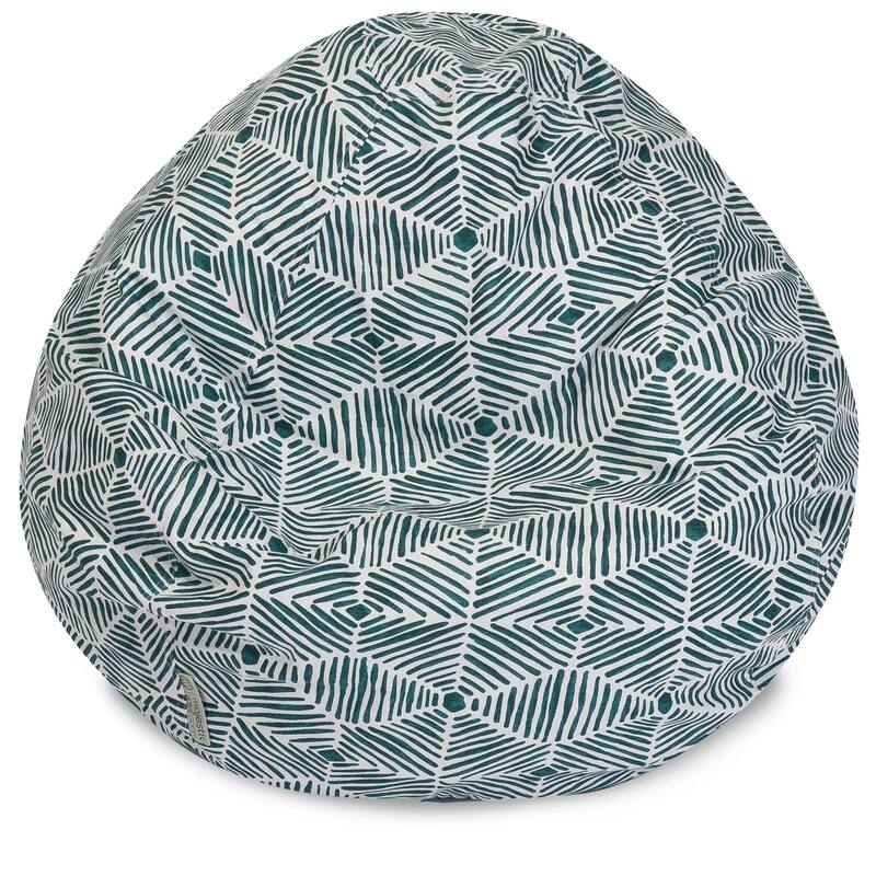 Majestic Home Goods Charlie Cotton Classic Bean Bag Chair Small/Large - Large - Emerald