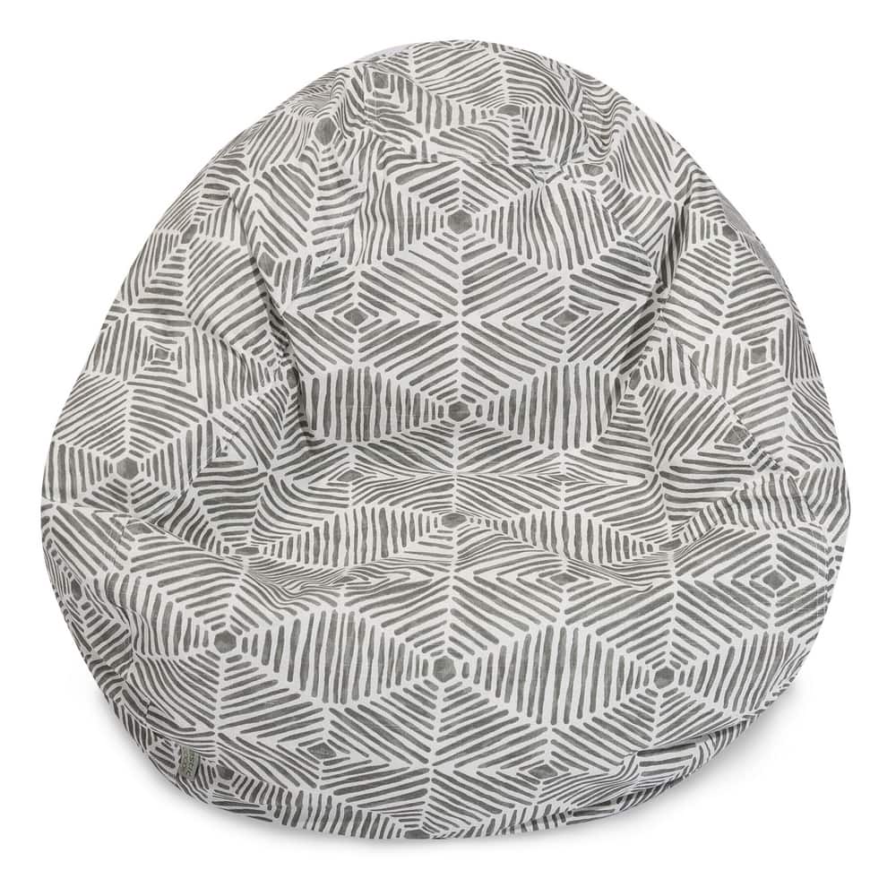 Majestic Home Goods Charlie Cotton Classic Bean Bag Chair Small/Large