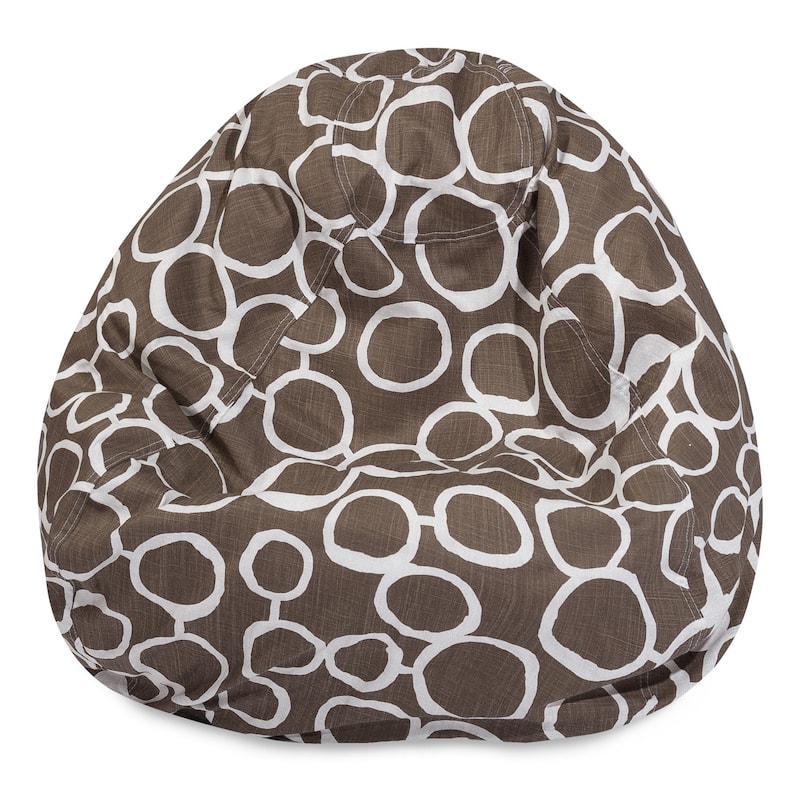 Majestic Home Goods Fusion Cotton Classic Bean Bag Chair Small/Large