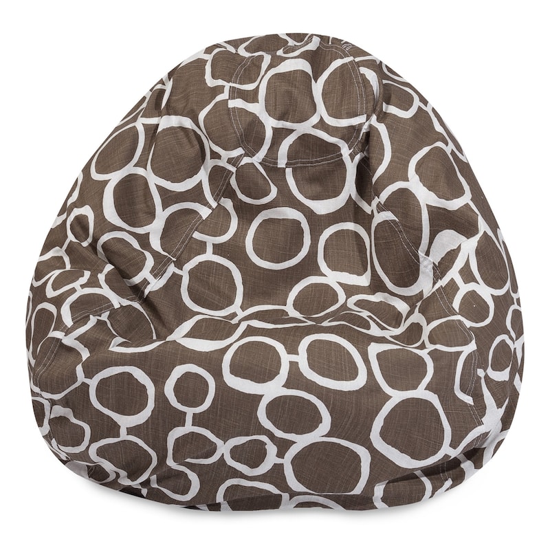 Majestic Home Goods Fusion Cotton Classic Bean Bag Chair Small/Large - Small - Mocha