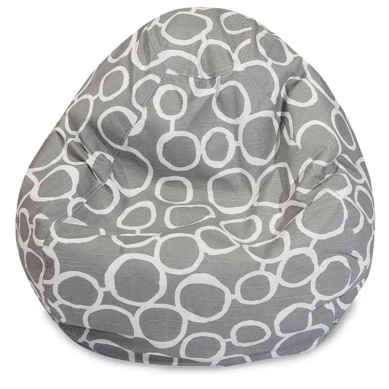 Majestic Home Goods Fusion Cotton Classic Bean Bag Chair Small/Large - Large - Gray