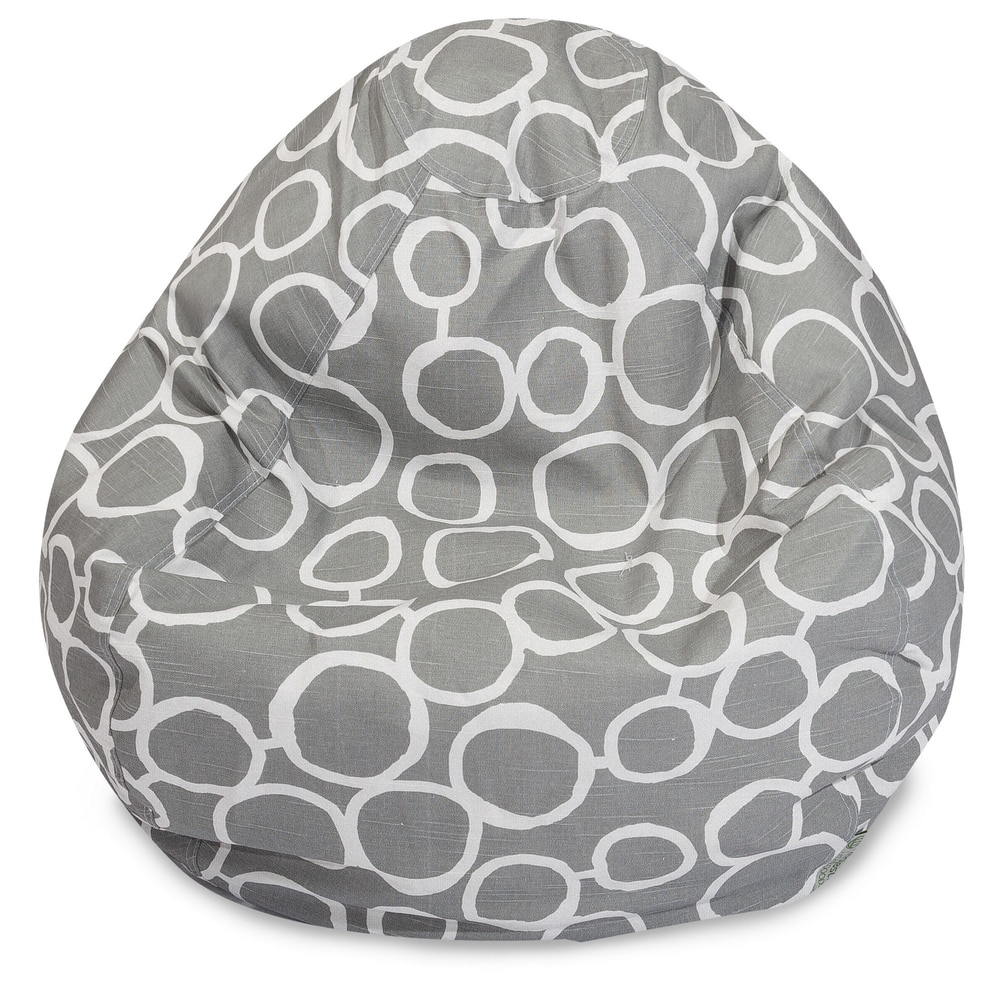 Majestic Home Goods Fusion Cotton Classic Bean Bag Chair Small/Large