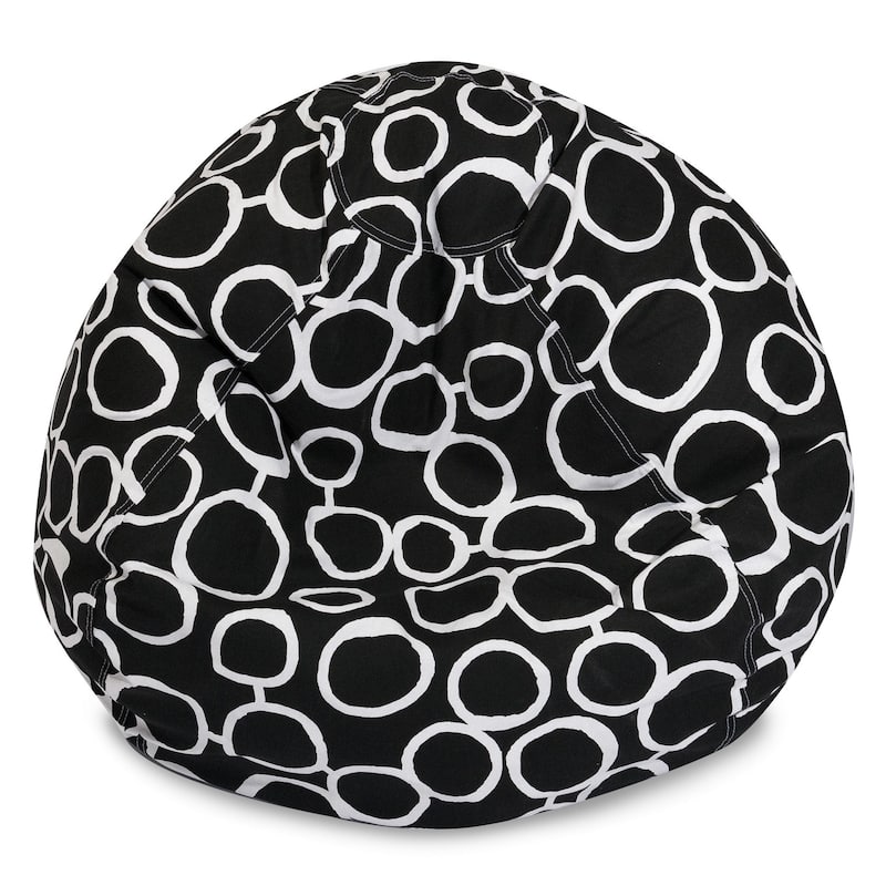 Majestic Home Goods Fusion Cotton Classic Bean Bag Chair Small/Large - Small - Black