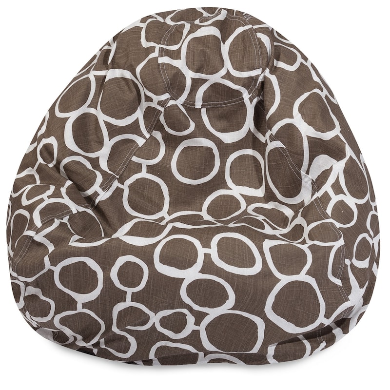 Majestic Home Goods Fusion Cotton Classic Bean Bag Chair Small/Large - Large - Mocha