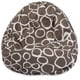 preview thumbnail 12 of 23, Majestic Home Goods Fusion Cotton Classic Bean Bag Chair Small/Large Large - Mocha