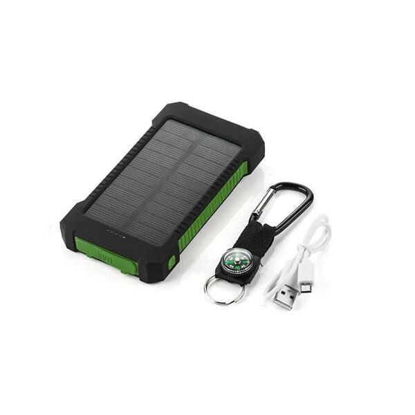 4000mah Solar Power Charger Dual Usb Portable Battery Charger With Led Light For Iphone Ipad Android Camera Overstock