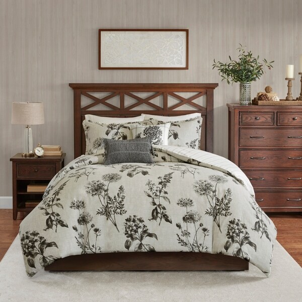 harbor house duvet cover shop harbor house nellie grey 5 piece cotton reversible harbor house duvet cover shop harbor house nellie grey 5 piece cotton reversible
