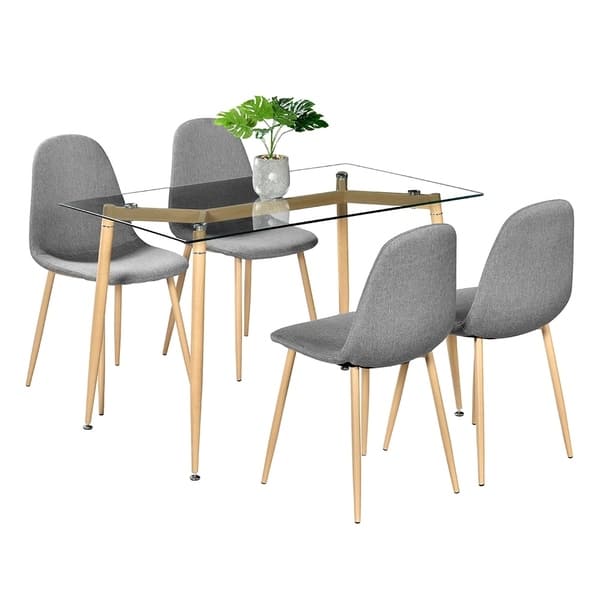 Shop Keni7 Bch 7 Pc Kitchen Table Set Dining Table And 6 Wooden