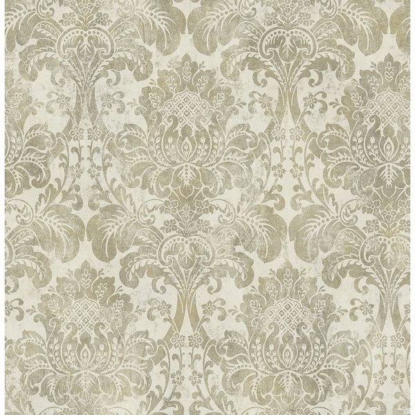 AS Creation Distressed Two Tone Copper  Silver Damask Wallpaper 376811   Uncategorised from Wallpaper Depot UK