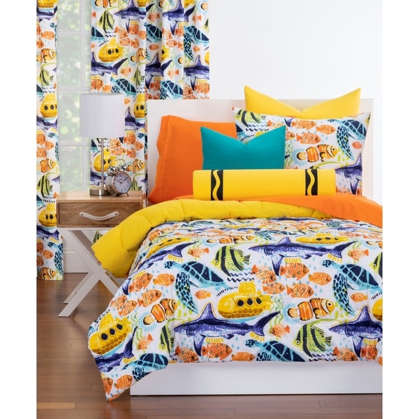 Crayola Yellow Submarine Reversible Comforter Set in Yellow. Opens flyout.