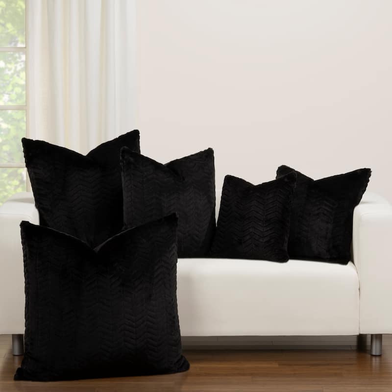 F Scott Fitzgerald High Kicks Black Faux Fur Throw Pillow