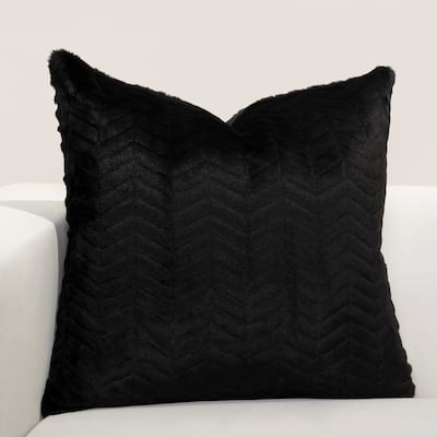 F Scott Fitzgerald High Kicks Black Faux Fur Throw Pillow