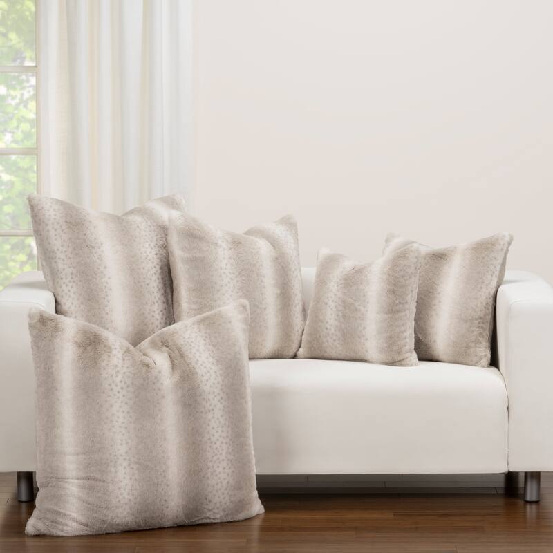 F Scott Fitzgerald Faux-Fur Night On The Town Accent Throw Pillow