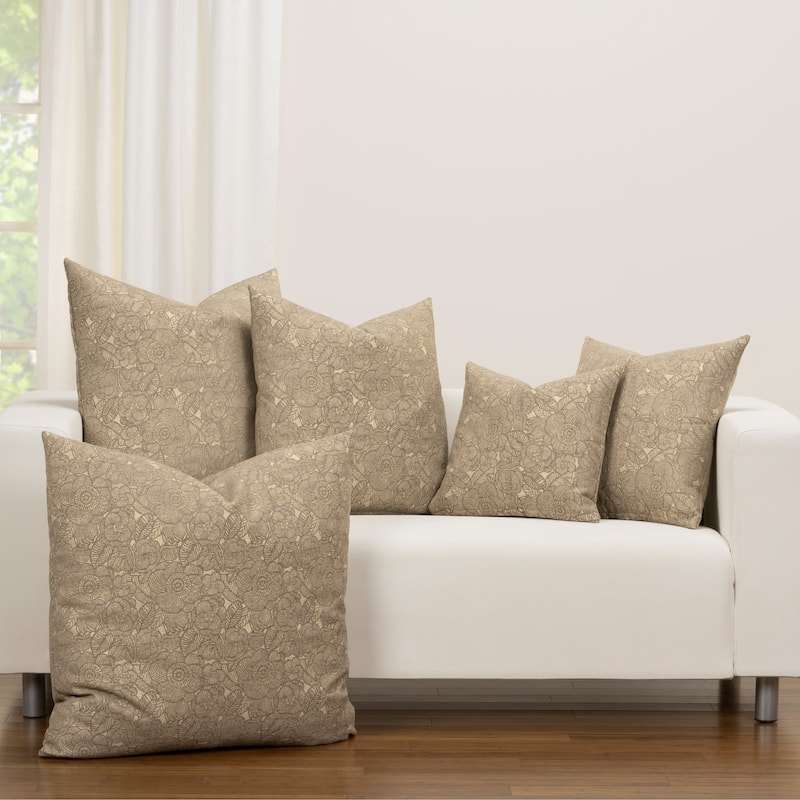 F Scott Fitzgerald Garden Party Bronze Accent Throw Pillow