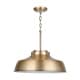 preview thumbnail 5 of 4, 1-light Aged Brass Pendant Fixture - Aged Brass - Aged Brass