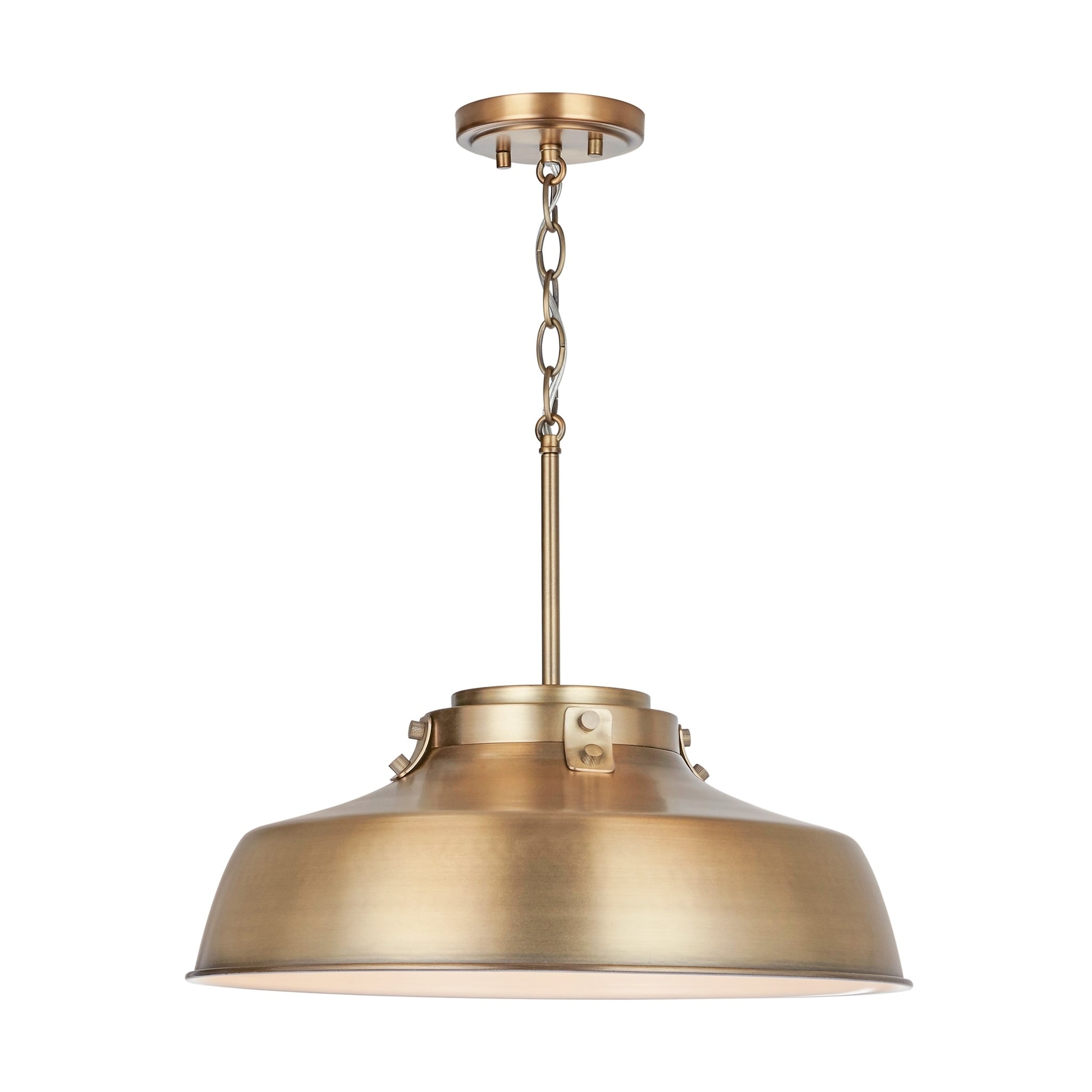 Austin Allen & Company 1-light Aged Brass Pendant Fixture - Aged