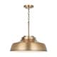 preview thumbnail 2 of 4, 1-light Aged Brass Pendant Fixture - Aged Brass - Aged Brass