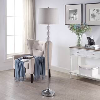 White Ceramic Floor Lamps Online At Our Best Chrome 62 5 Inch Ceramic And Stainless Steel Tapered Drum Floor Lamp