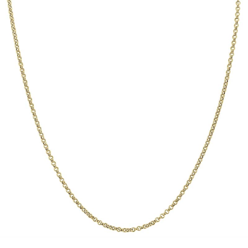 10K Yellow Gold 2.3MM Classic Rolo Chain with Lobster Clasp - 18 Inch