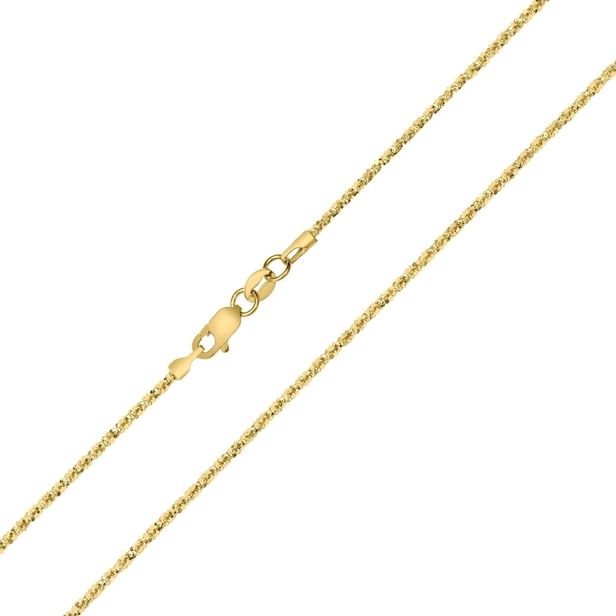 IcedTime 10K White Gold Sparkle Chain 16 inch long