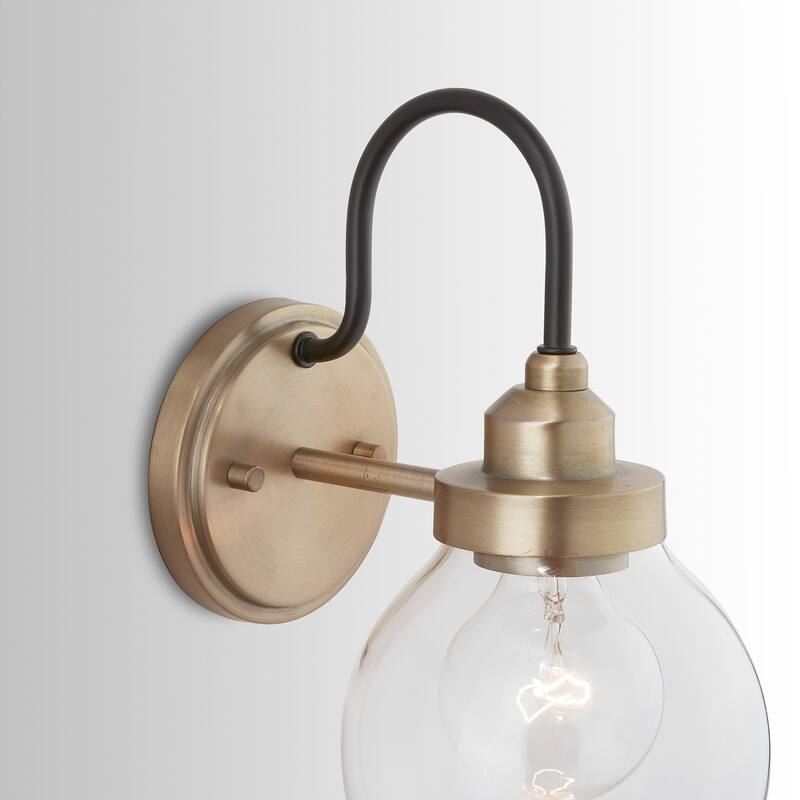Copper Grove Sevlievo 1-light Aged Brass and Black Wall Sconce
