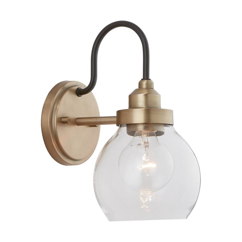 Copper Grove Sevlievo 1-light Aged Brass and Black Wall Sconce