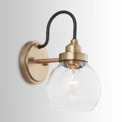 Copper Grove Sevlievo 1-light Aged Brass and Black Wall Sconce