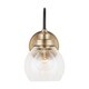 preview thumbnail 2 of 4, Copper Grove Sevlievo 1-light Aged Brass and Black Wall Sconce
