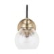 preview thumbnail 4 of 4, Copper Grove Sevlievo 1-light Aged Brass and Black Wall Sconce
