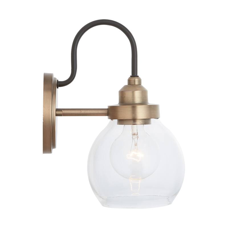 Copper Grove Sevlievo 1-light Aged Brass and Black Wall Sconce