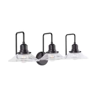 3-light Matte Black Bath/Vanity Fixture