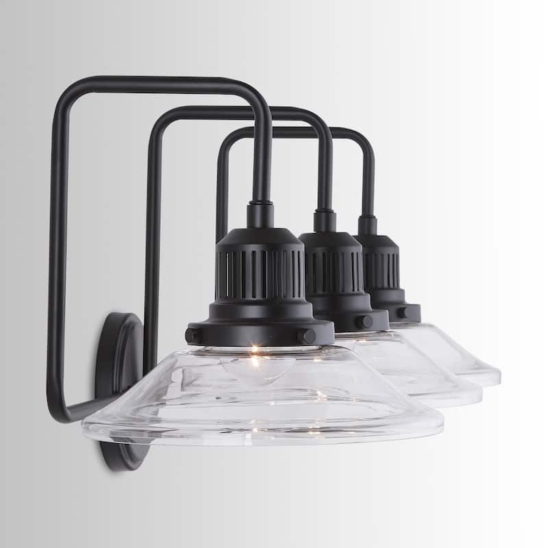 3-light Matte Black Bath/Vanity Fixture