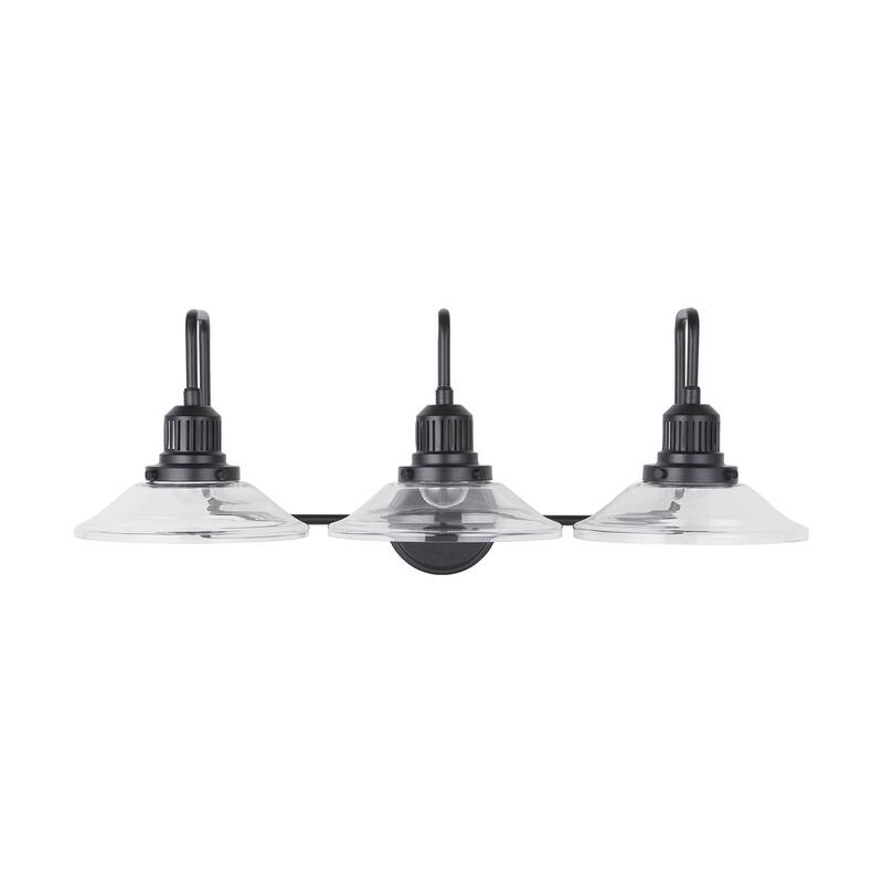 3-light Matte Black Bath/Vanity Fixture