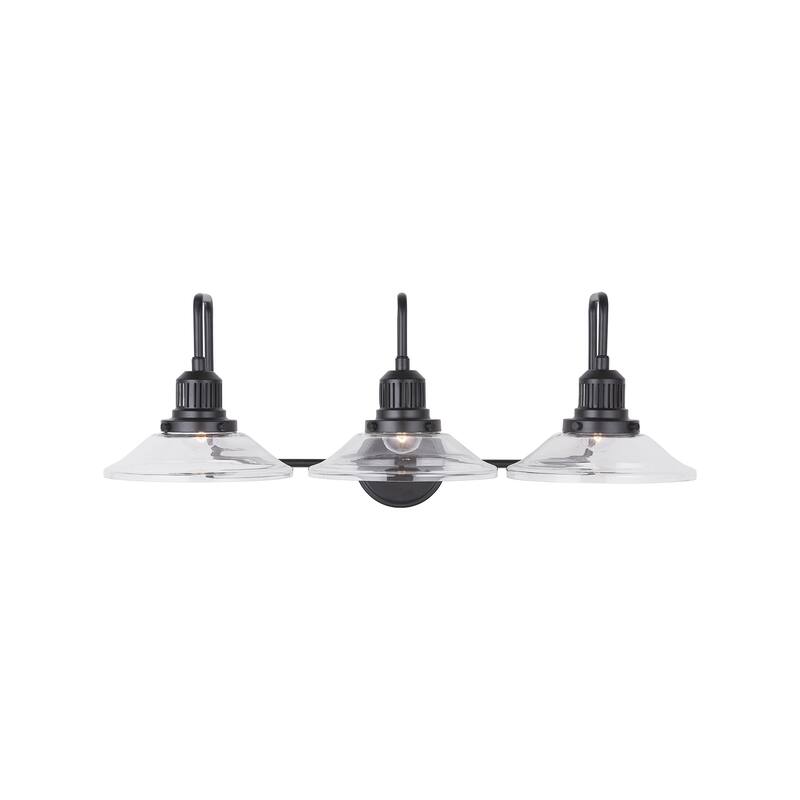 3-light Matte Black Bath/Vanity Fixture