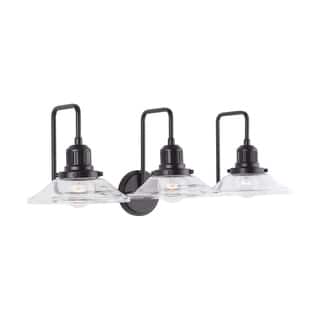 3-light Matte Black Bath/Vanity Fixture