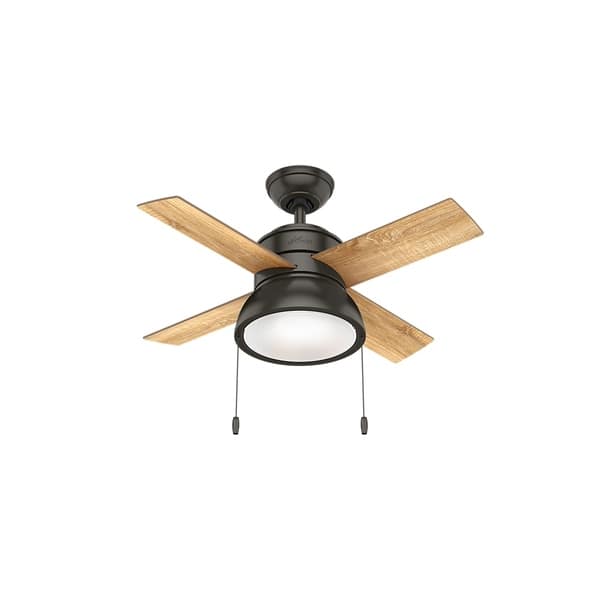 Shop Hunter Fan 36 Loki Noble Bronze W 4 Barnwood Oak