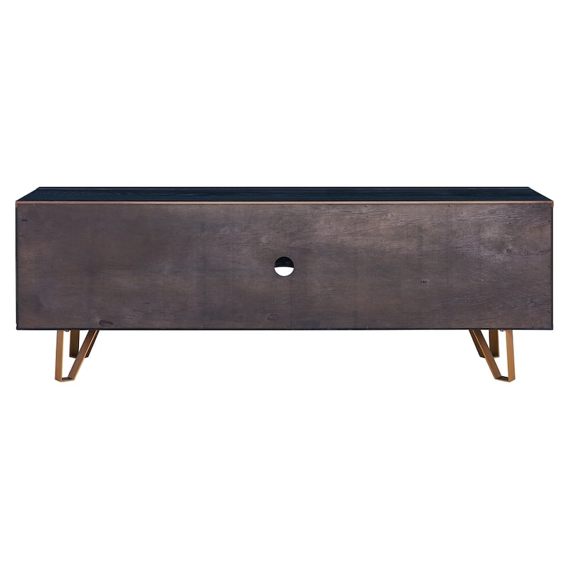 SEI Furniture Remi Black Modern Media TV Stand for TV's up to 68"
