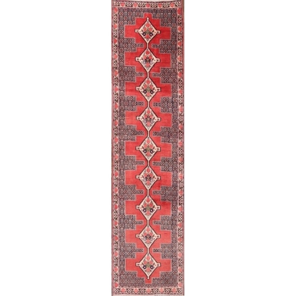 Hand Made Bidjar Hand Knotted Persian Rug - 12'2" x 3'0" runner