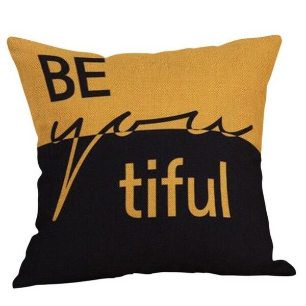 Yellow Geometric Fall Autumn Cushion Cover 21301686-421