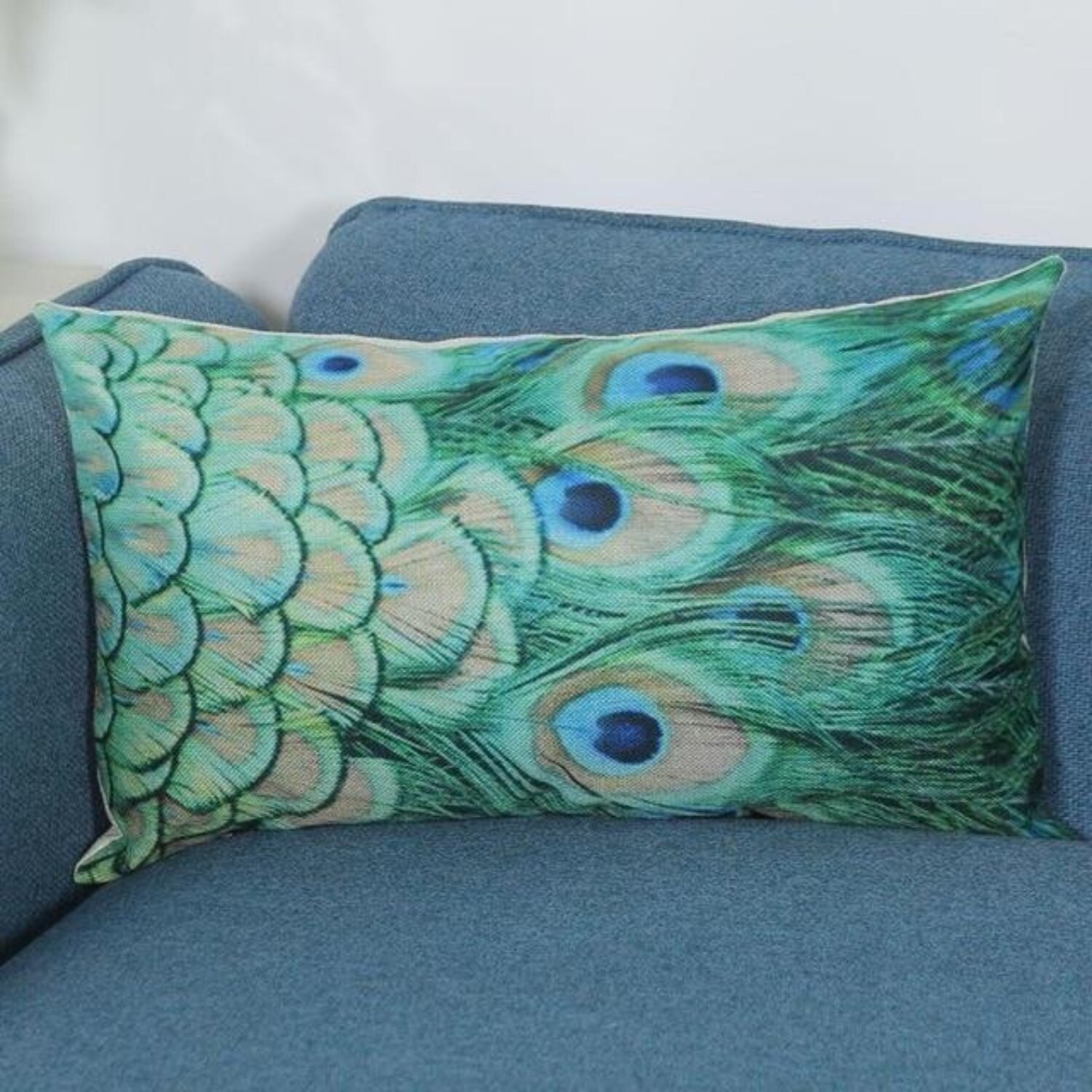 Shop Vintage Retro Peacock Feather Pillow Case 21302565 572 On
