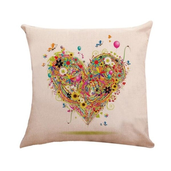 Love Heart Pattern Throw Pillow Case 45x45cm 21304856-777