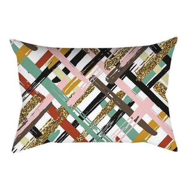 Linen Pink small fresh printing square pillowcase 21304759-733