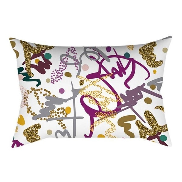 Linen Pink small fresh printing square pillowcase 21304759-737