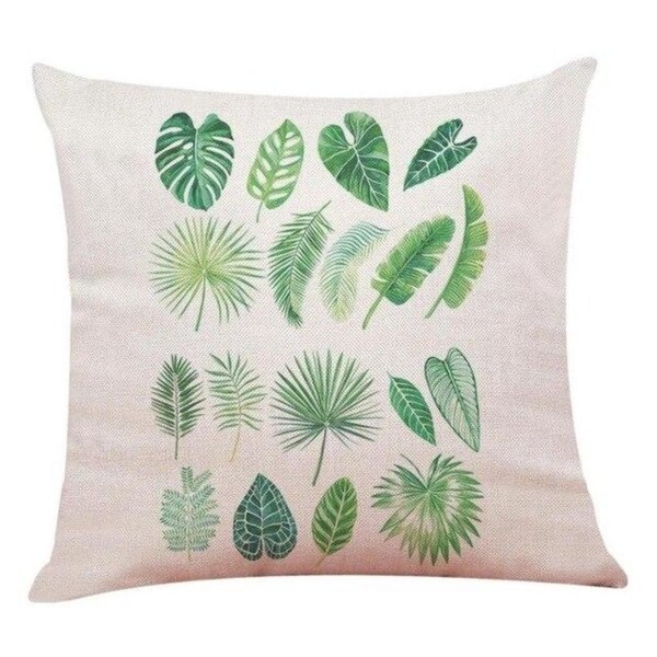 Big Leaf Tropical Plants Throw Pillow Covers 19280696-223
