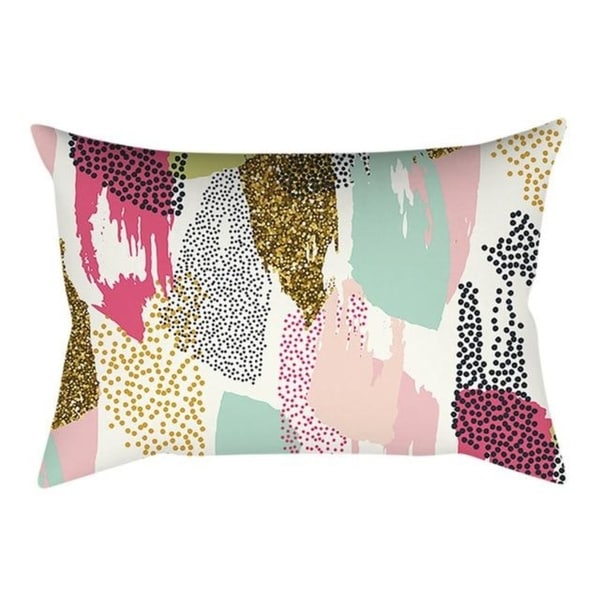 Linen Pink small fresh printing square pillowcase 21304759-731